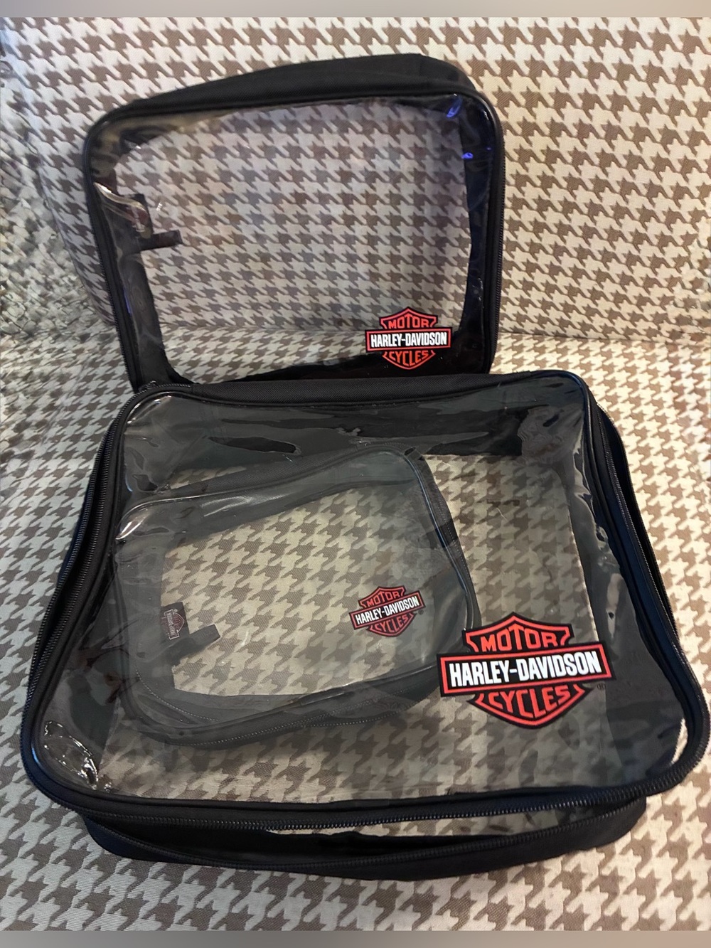 Harley-Davidson Set of 3 Packing Garment Clear Zipper Cubes - Picture 9 of 9